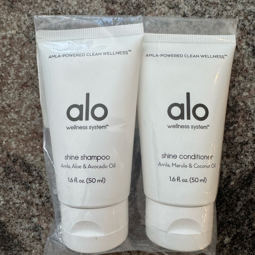 ALO wellness Shine Shampoo and Conditioner 1.6 fl oz each New in package